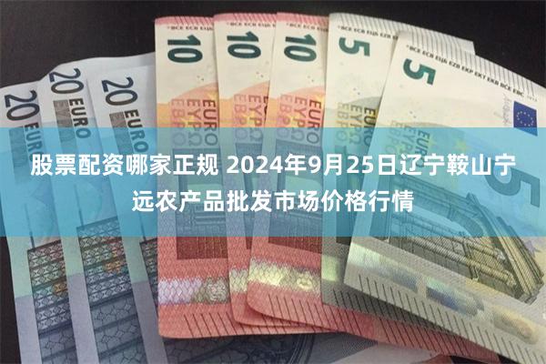 股票配资哪家正规 2024年9月25日辽宁鞍山宁远农产品批发市场价格行情